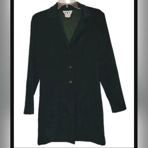 Vintage Emerald Green Velvet Frock Coat Size 7 Womens